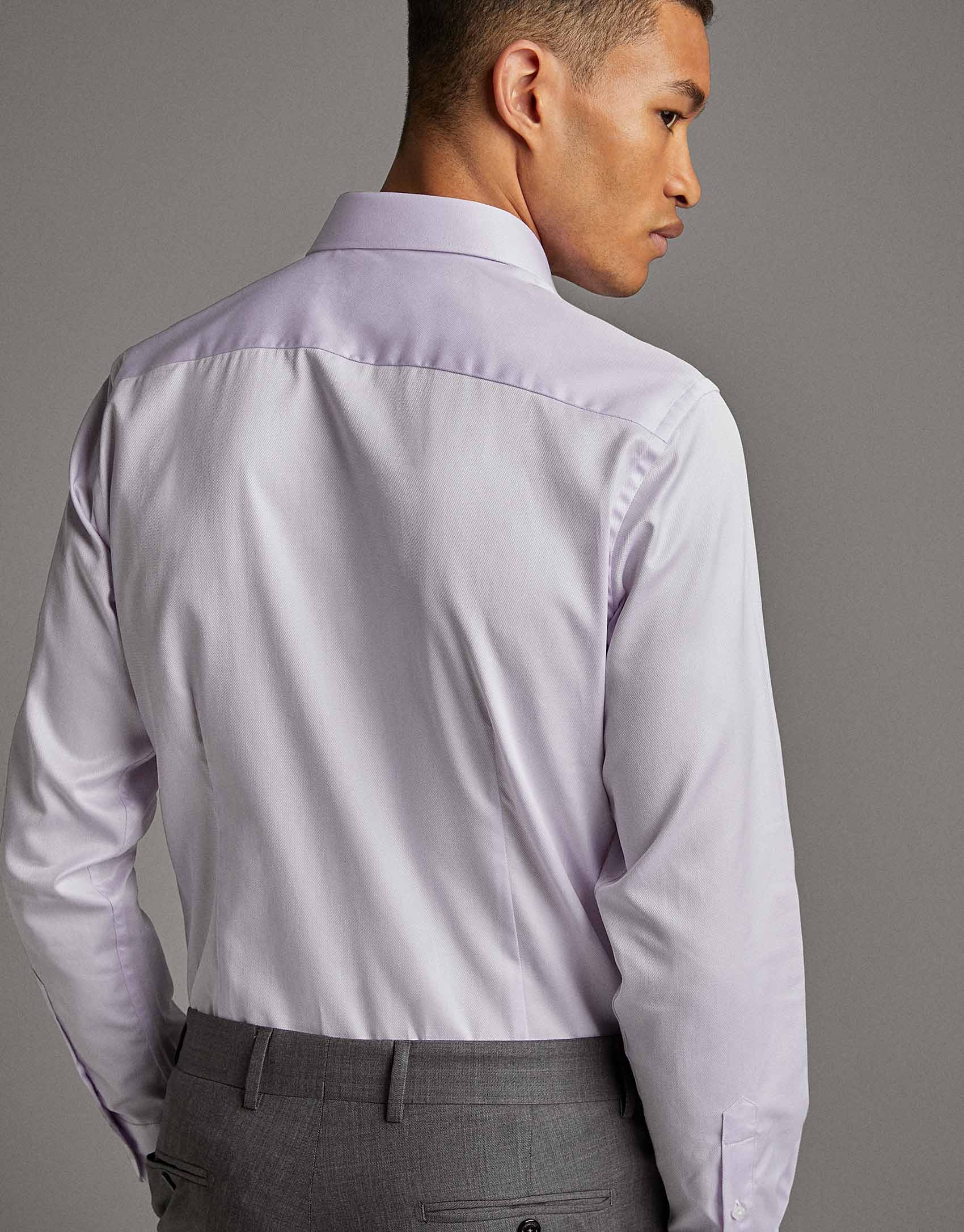 Camisa vestir falso liso malva