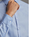 Light blue fake plain structured dress shirt