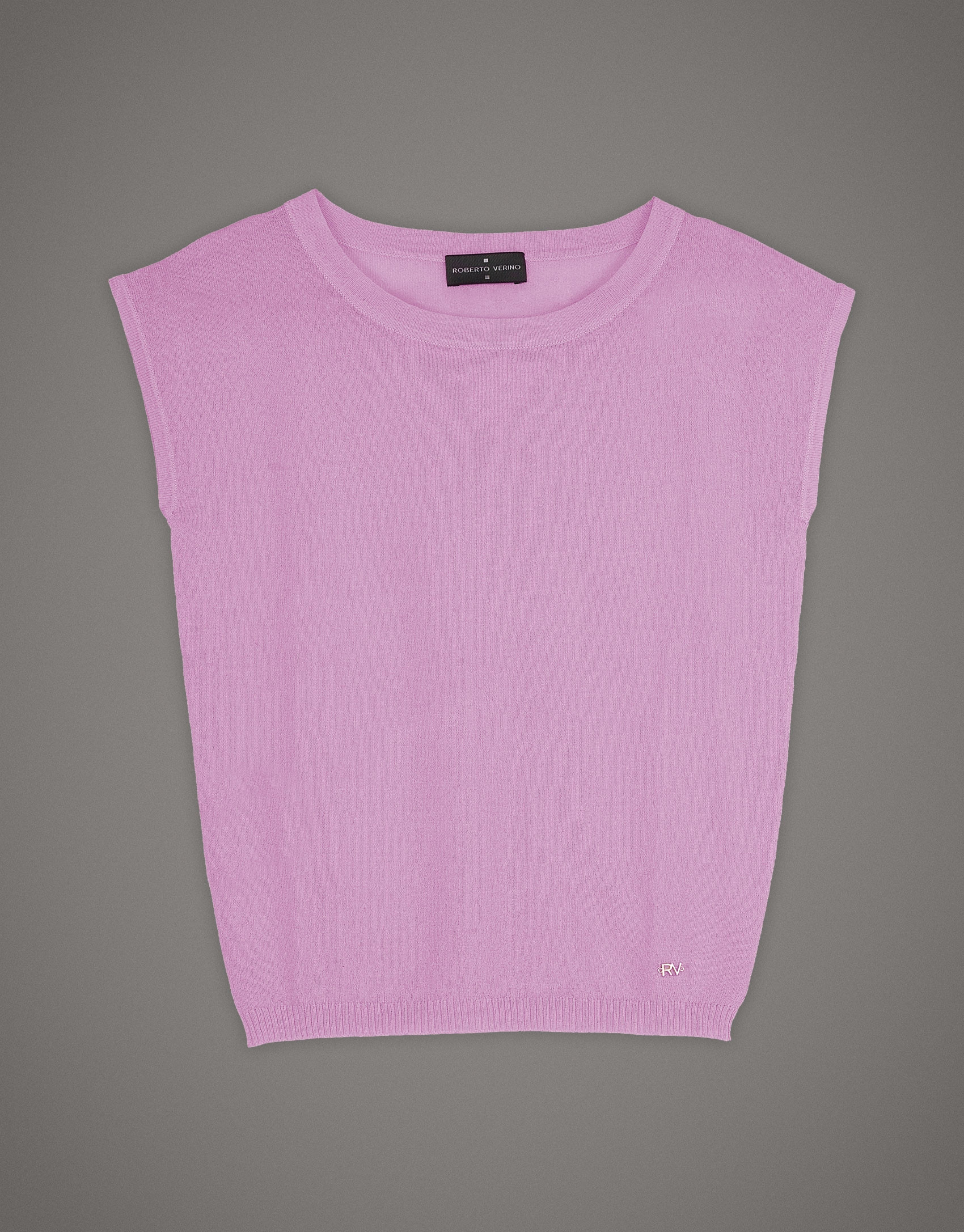 Pink sweater with dropped sleeves