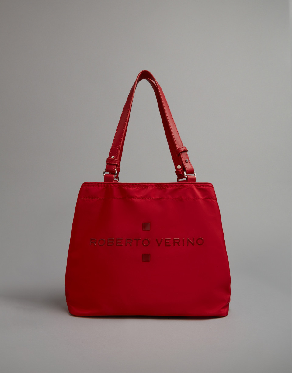 Red nylon Roxy nano-hobo bag