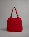 Red nylon Roxy nano-hobo bag