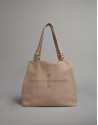 Beige nylon Roxy nano-hobo bag