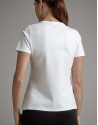 White top with ballerina print