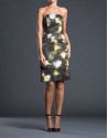 Black floral print dress