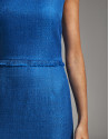 Vestido midi sin mangas azul cobalto - Mujer | Roberto Verino