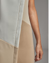 Mink/beige sleeveless asymmetric dress - Woman | Roberto Verino
