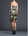 Black floral print dress