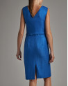 Vestido midi sin mangas azul cobalto - Mujer | Roberto Verino