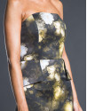 Black floral print dress