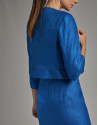 Bolero escote abierto azul cobalto