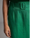 Green midi skirt with belt - Woman - SS2020 | Roberto Verino