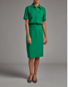 Green midi skirt with belt - Woman - SS2020 | Roberto Verino