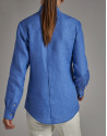 Blue linen men's shirt - Woman - SS2020 | Roberto Verino