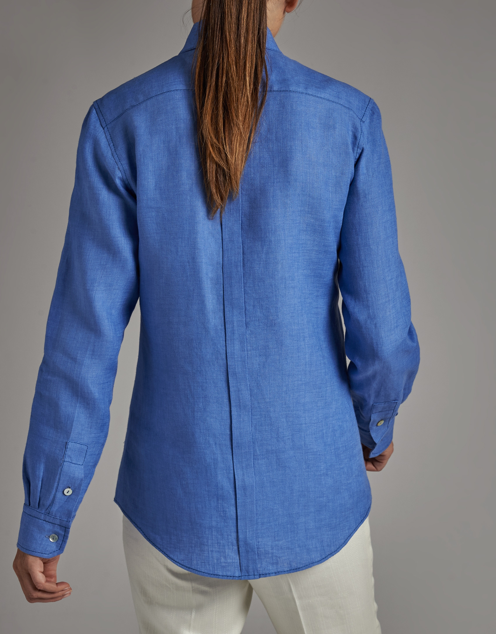 Blue linen men's shirt - Woman - SS2020 | Roberto Verino