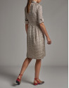 Geometric print shirtwaist dress