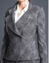 Chaqueta entallada marrón fantasía