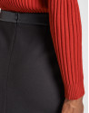 Falda midi negra cintura combinada - OI20 - % | Roberto Verino