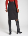Falda midi negra cintura combinada - OI20 - % | Roberto Verino