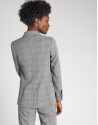 Gray glen plaid double-breasted blazer | Roberto Verino