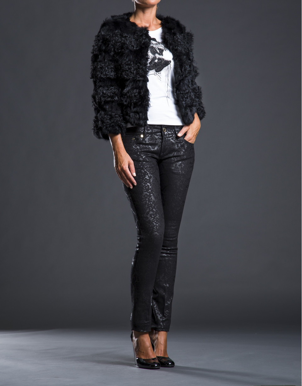 Chaqueta pelo oveja conejo