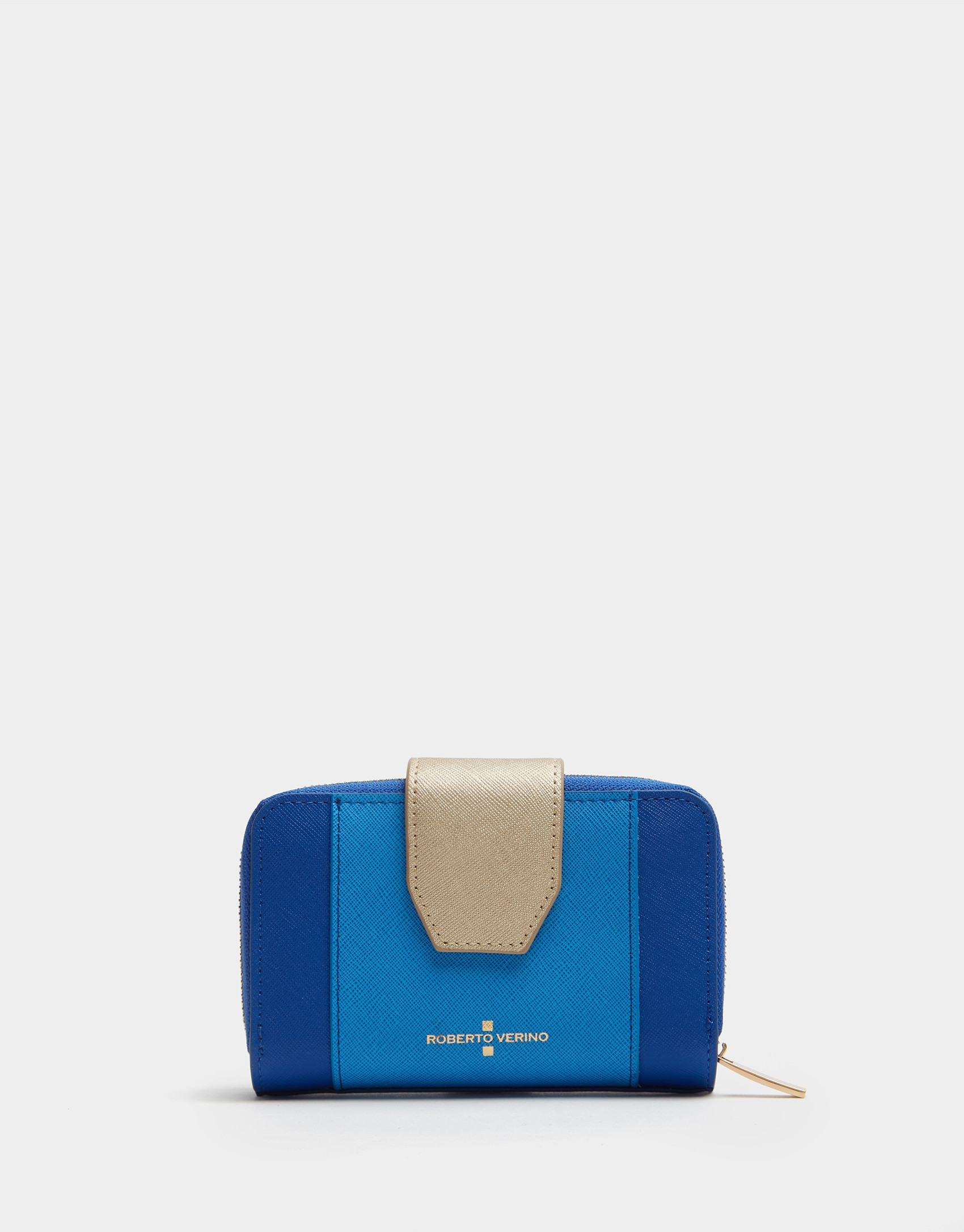Cartera piel saffiano azul - OI2020 | Roberto Verino