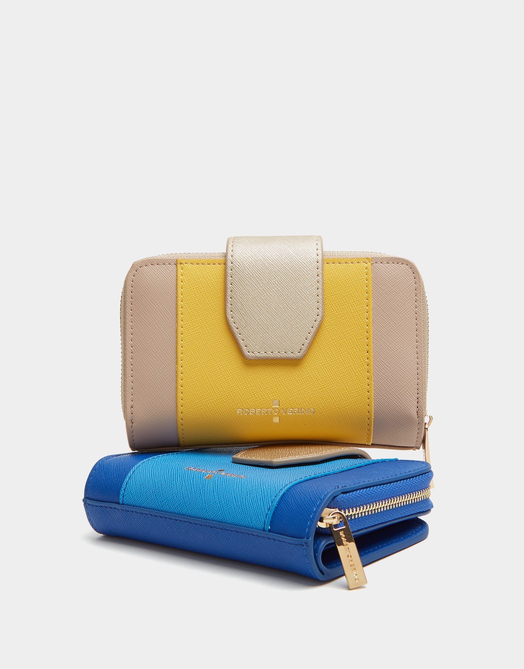 Cartera piel saffiano azul - OI2020 | Roberto Verino