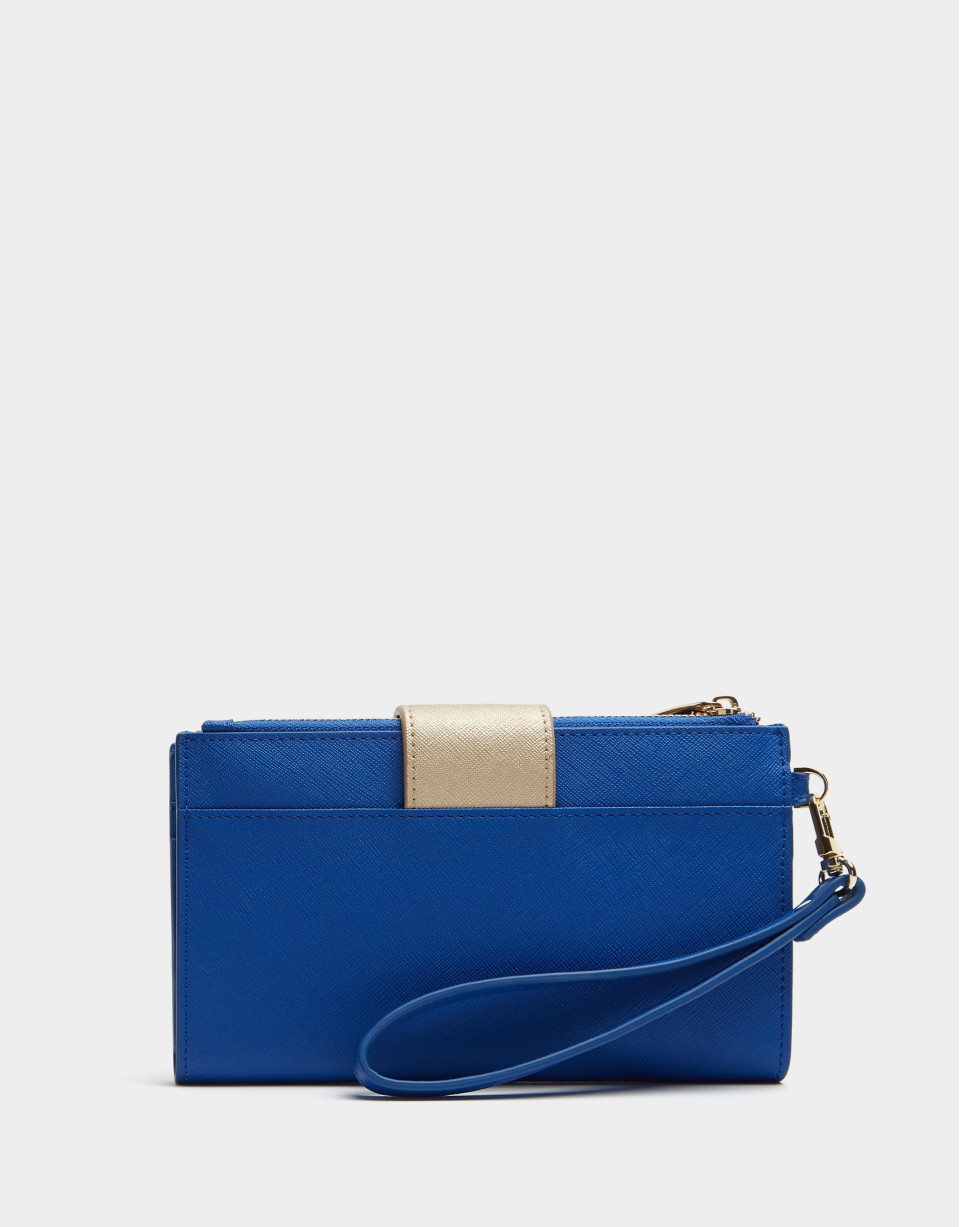 Mustard two-part saffiano leather wallet  | Roberto Verino