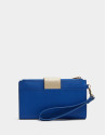 Cartera doble piel saffiano azul - OI2020 | Roberto Verino