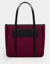 Bolso shopper Maxi Nora neopreno berenjena | Roberto Verino