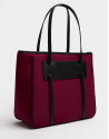 Bolso shopper Maxi Nora neopreno berenjena | Roberto Verino