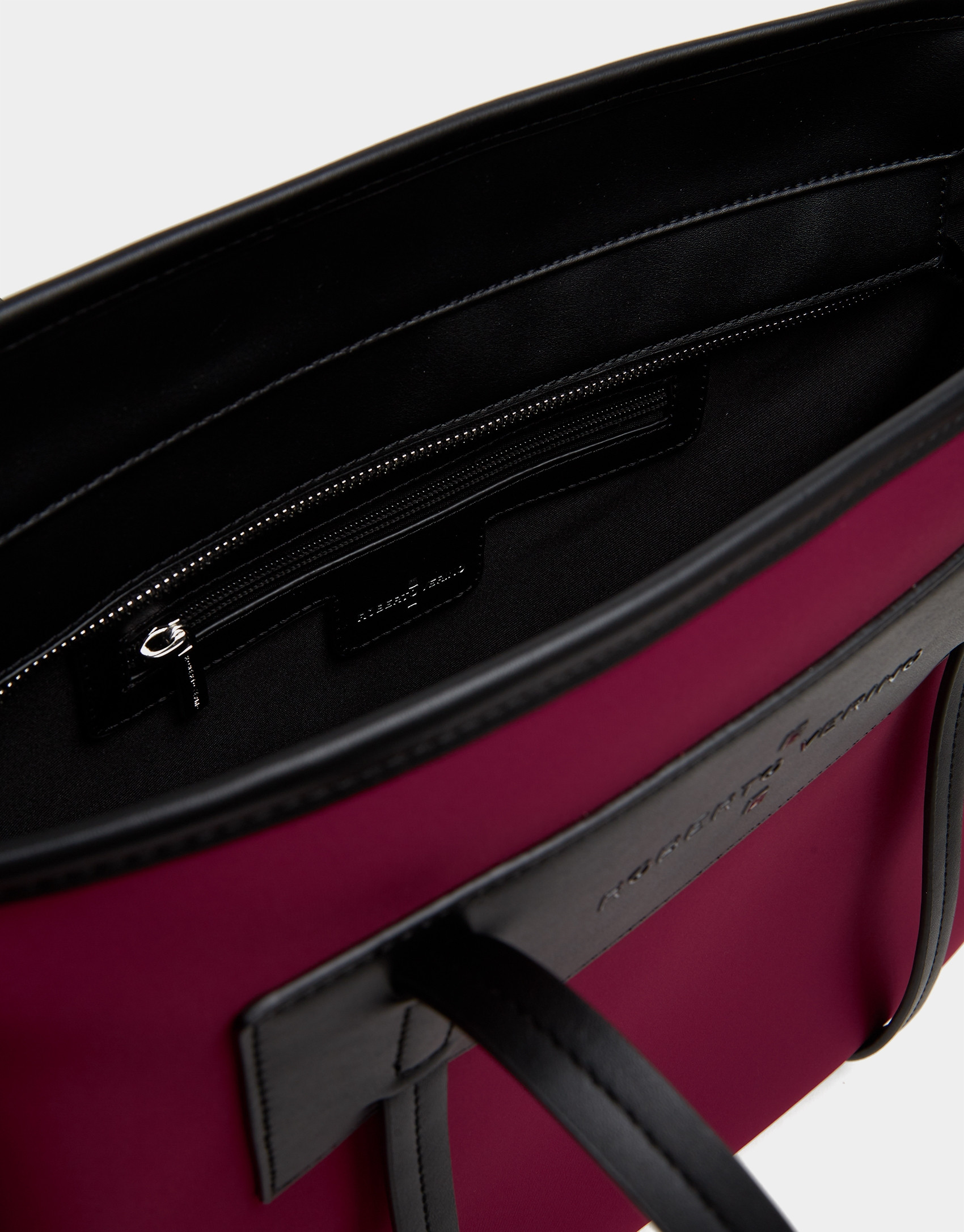 Aubergine neoprene Maxi Nora shopping bag | Roberto Verino