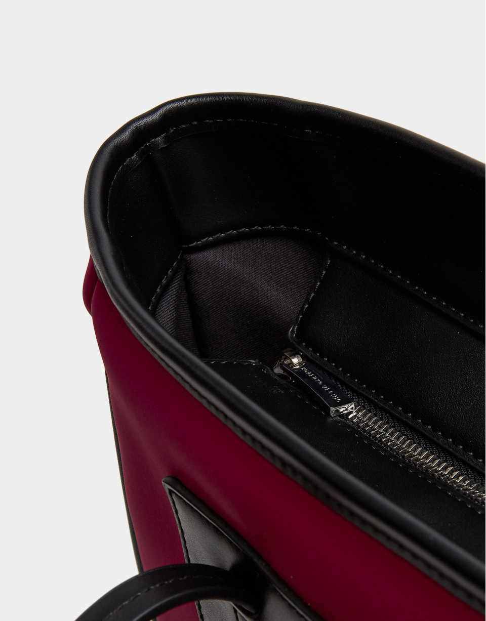 Aubergine neoprene Maxi Nora shopping bag | Roberto Verino