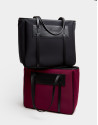 Bolso shopper Maxi Nora neopreno berenjena | Roberto Verino