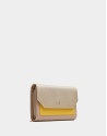 Mustard, taupe and beige leather Valeria ... | Roberto Verino