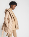Beige quilted coat with vest inside - OI20 - % | Roberto Verino