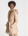 Beige quilted coat with vest inside - OI20 - % | Roberto Verino
