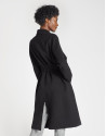 Black double-faced wool coat - OI20 - % | Roberto Verino