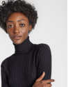 Black sweater with ribbing - OI20 - % - SS2021 | Roberto Verino