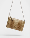 Bolso clutch Lisa piel grabado cocodrilo | Roberto Verino
