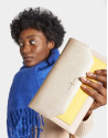 Mustard, taupe and beige leather Valeria ... | Roberto Verino