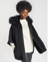Abrigo capa lana negro - OI20 - % - PV2021 | Roberto Verino