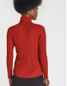 Red sweater with ribbing - OI20 - % - SS2021 | Roberto Verino