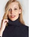 Blue sweater with ribbing - OI20 - % - SS2021 | Roberto Verino