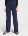 Pantalón ancho punto azul marino