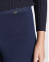 Pantalón ancho punto azul marino