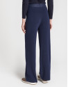 Pantalón ancho punto azul marino