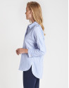 Blue and white striped loose shirt with ... | Roberto Verino