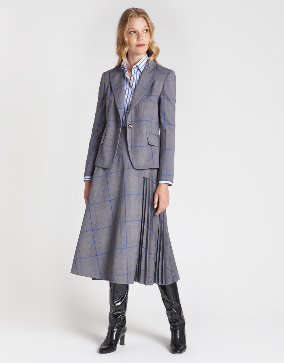 Americana cuadro gales gris/azul - Mujer | Roberto Verino