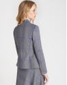 Gray and blue glen plaid blazer - Woman | Roberto Verino