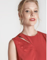 Long red party dress - Woman - SS2021 | Roberto Verino
